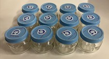 GERBER EMPTY Baby Food Jars Lot of 12 Glass Jars w Lids for Crafts Storage