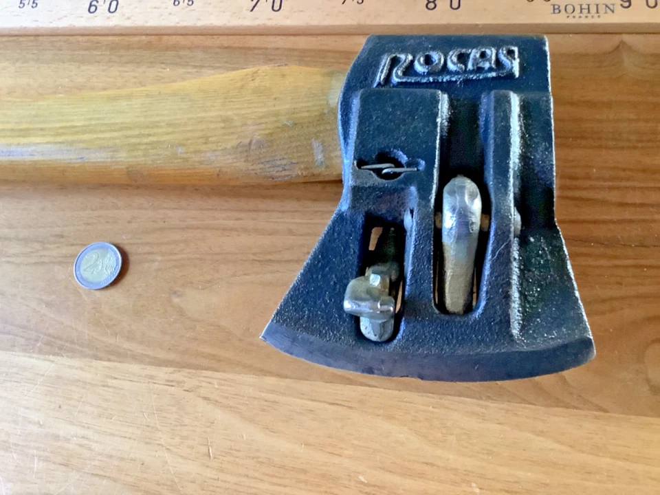 outils anciens,old tool,vieux outils,belle et grande hache éclateuse Rocas... - Photo 4/4