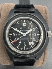 Marathon 34mm Black US Government General Purpose Quartz US Military Watch Rare