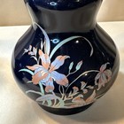 Set 2 Vintage Black & Floral Kaadan LTD 1980 Kerosene Oil Lamps Lanterns w/Globe — photo 5