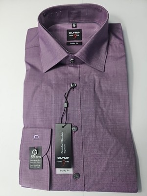 RRP £60-80 Olymp Men's Dress Shirt 15''/38cm Neck Body Fit - Extra Long Sleeve