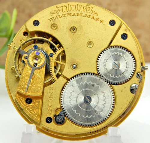 Antique 16 size pocket watch movement Waltham Grade 20 Model 1888 Hunting @ 1896
