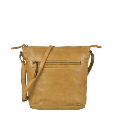 Bear Design Damen Tasche Ledertasche Umhängetasche Schultertasche 30x27 ocker