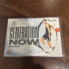 2025 Topps Basketball Generation Now Rookie Ben Saraf #GN-26 Brooklyn Nets RC