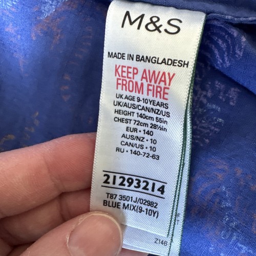 M&S Boys cool Casual Cotton Summer Shirts 9-10 Barely Worn - Picture 5 of 6