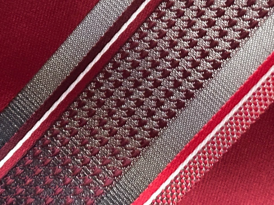 Corbata de satén REPP Regimental VAN Heusen glamorosa micro cuadros granadina hombres Foto 4 de 4