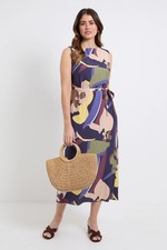 Wallis Navy Maxi Dress Womens Daywear Dresses