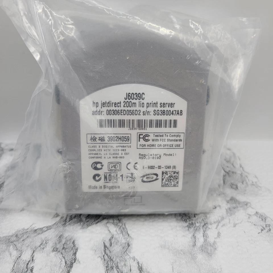 HP JetDirect Printer 200m LIO Print Server Internet Connector 10/100 Mbps J6039C - Image 4 of 4