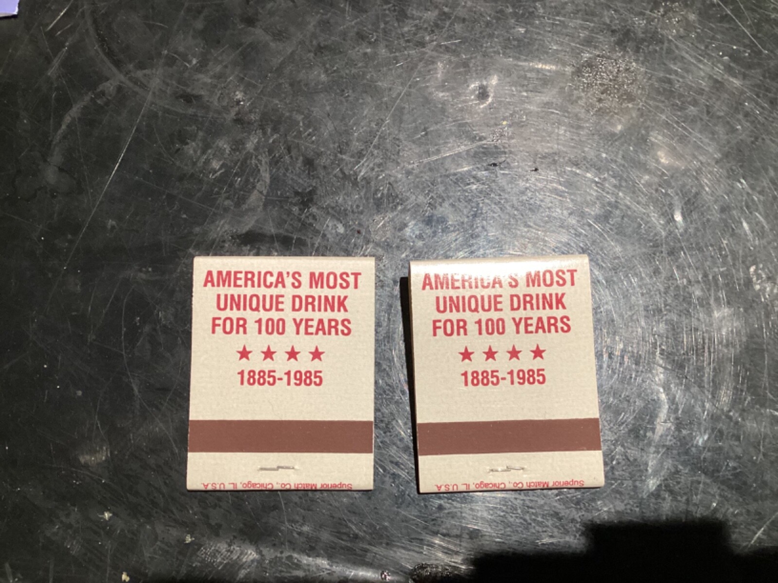 VINTAGE FEATURE DR.PEPPER 100th ANNIVERSARY MATCHBOOK 1885-1995&nbsp;