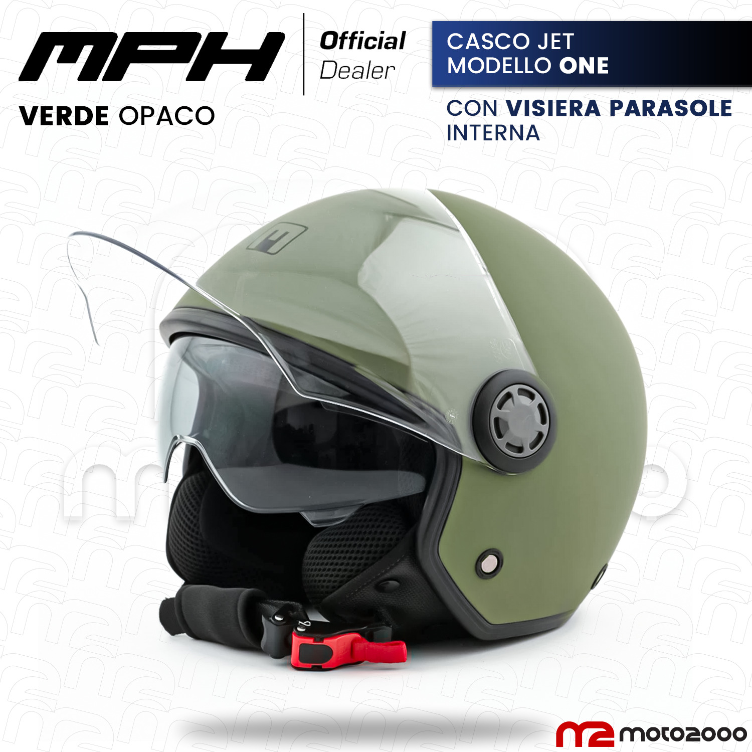 CASCO JET APERTO MPH ONE OMOLOGATO DOPPIA VISIERA MOTO SCOOTER VESPA UOMO DONNA