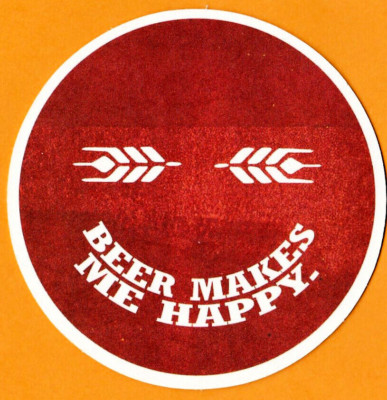 Pedal Haus Brewery Beer Makes Me Happy Beer Coaster Tempe AZ
