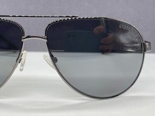 Image of Guess Sunglasses Men Woman Large XL Silver Gun Pilot NP: 209€ GUP 1020