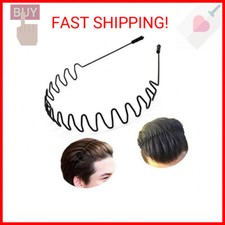 Metal Hair Band, Black, Unisex Fashion Headbands Sports Hairband Head Band Hair