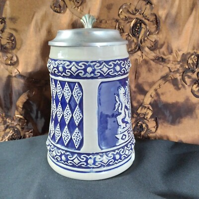 Vintage Original BMW Gerzit Bayern Ceramic Stoneware German Beer