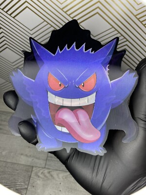 Pokemon Gengar Haunter Gastly 3D Lenticular Motion Car Sticker Decal Peeker