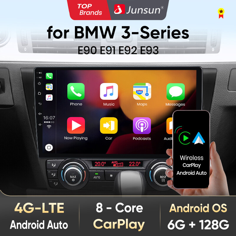 DAB+128GB Android13 Head Unit Car GPS Nav Stereo Carplay for BMW E90 E91 E92 E93