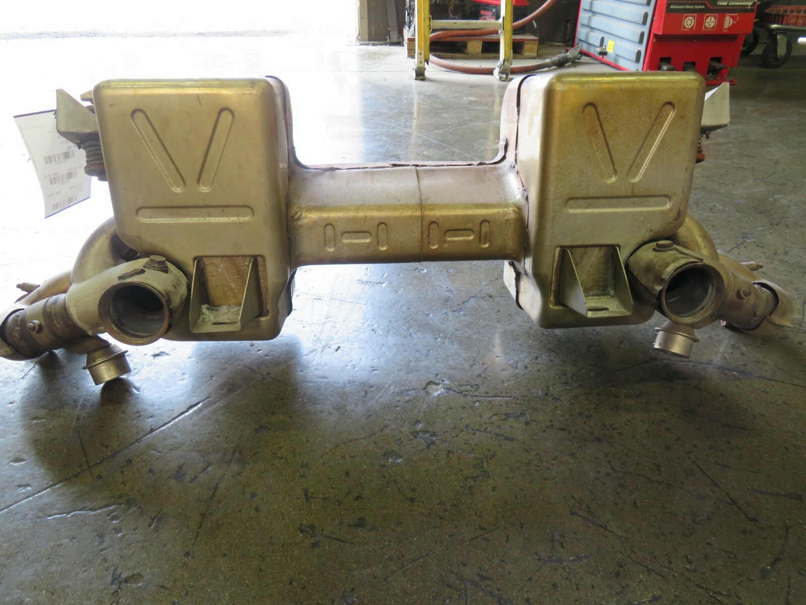 Lamborghini Gallardo, OEM Muffler, Used, Damaged, P/N 400251052A