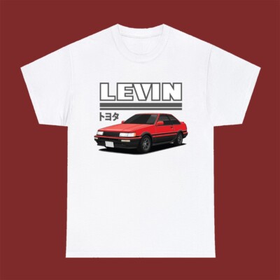 Levin Japan Car Tuner AE86 Racing Car JDM Legend Men's White Size S-5XL