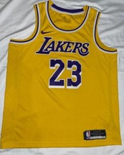 Nike LA Los Angeles Lakers 23 Lebron James Dri-fit Jersey Size 48 LARGE