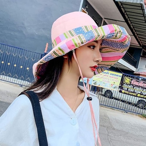 Women's Sun Hats Summer Beach UV Protection UPF Packable Wide Brim Chin Strap... - Picture 20 of 31