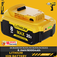 For DeWalt 20V 20 Volt Max XR Lithium Ion 8.0Ah Battery DCB200-2 DCB206 DCB208