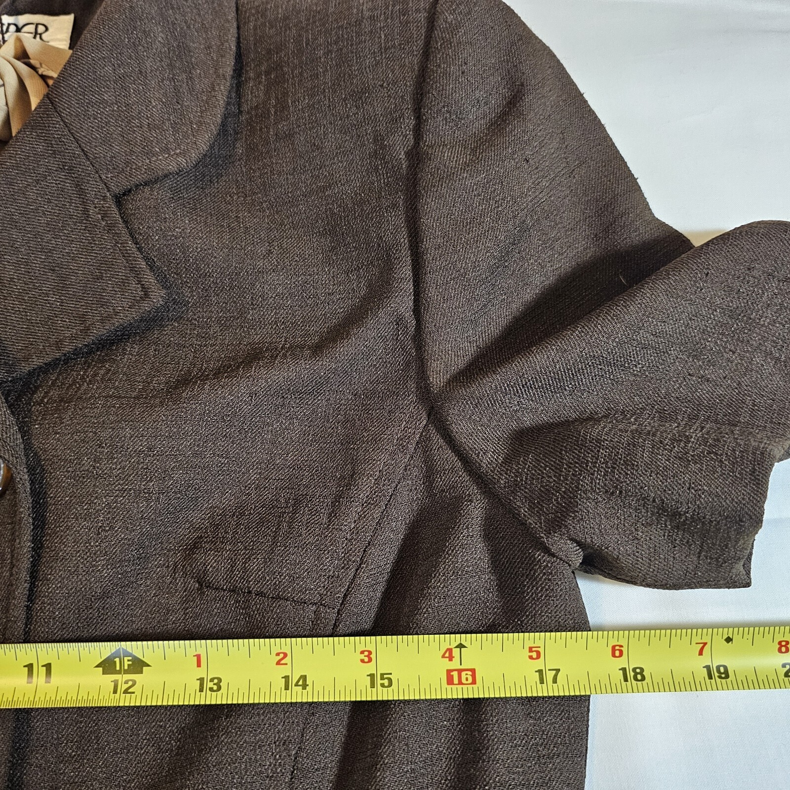 Kasper Womens Jacket Brown Collared Button Front … - image 5