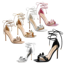 Women Gladiator Square Open Toe Stilettos High Heel Sandals Wedding Party