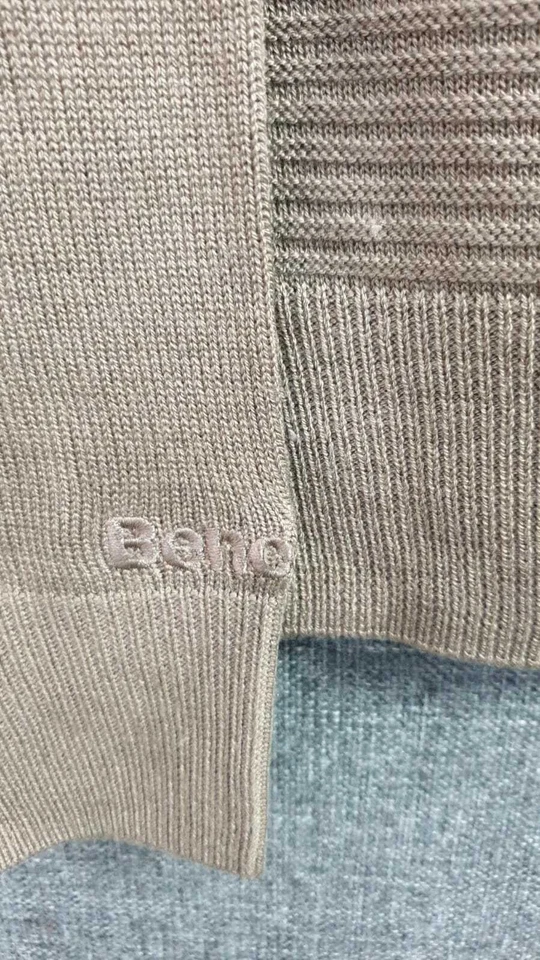 Jersey Bench Damas Tejido Cuello Redondo Caqui Reino Unido XS PVP £40 LN015 QQ 04 Foto 2 de 4