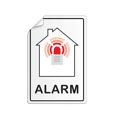 Folienschild Alarmgesichert 130x90 mm Türaufkleber Piktogramm Alarm Nr.43713 - Bild 1 von 2
