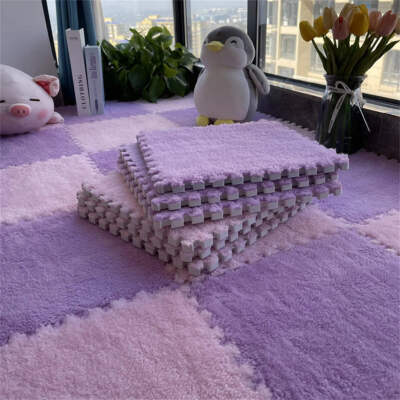 30x30cm weiche Plüsch Puzzle Schaumstoff Fußmatte Quadrat Spielmatte, Spielzimmer Teppich Fliesen