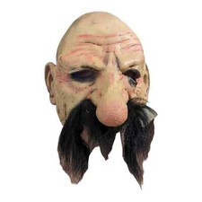 Vintage Don Post Rubber Halloween Mask 1999 2000 Studios Mustache Man Nose Bald