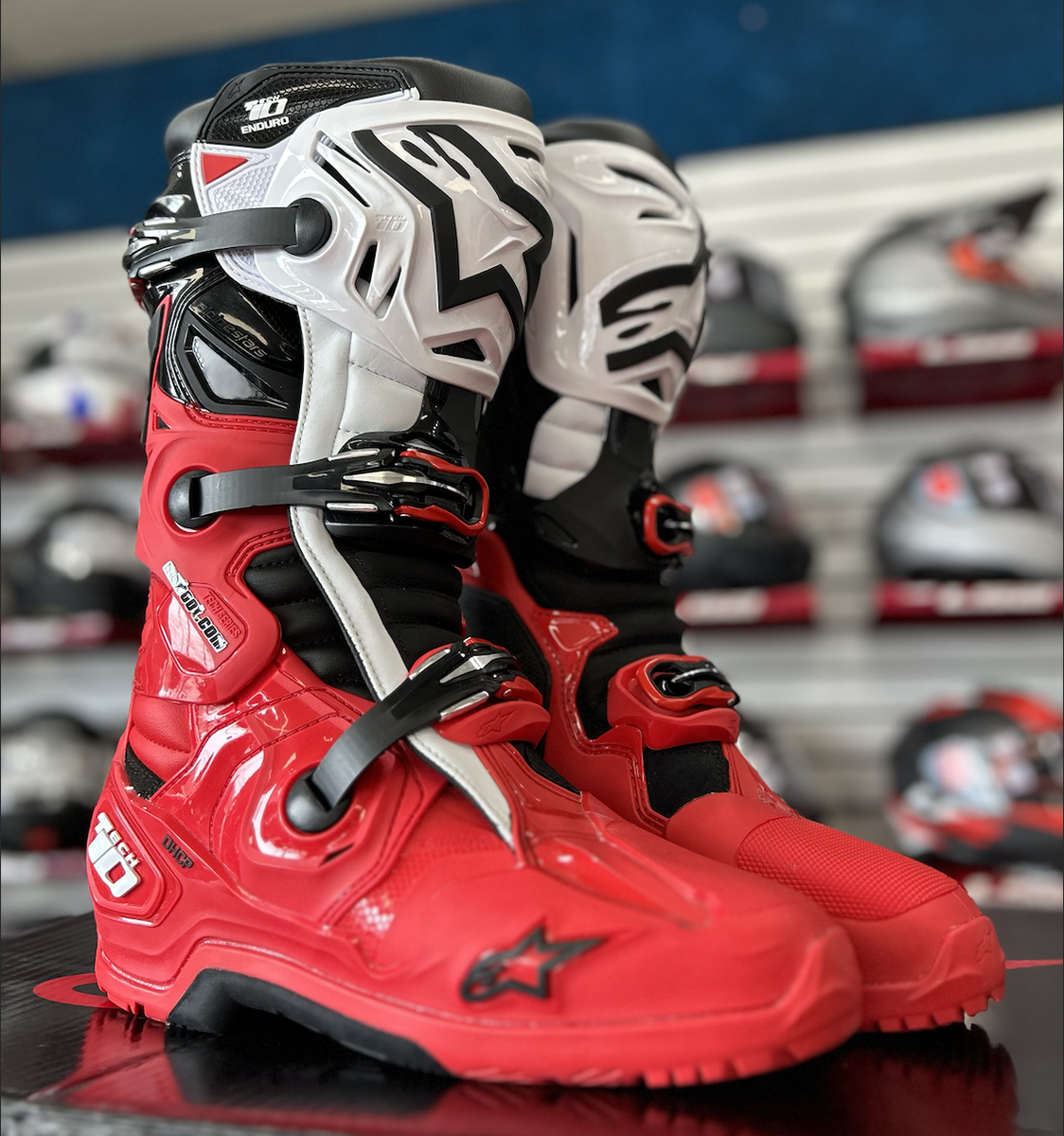 2025 Alpinestars Tech 10 Enduro Boot (MX & Offroad) - Red/White