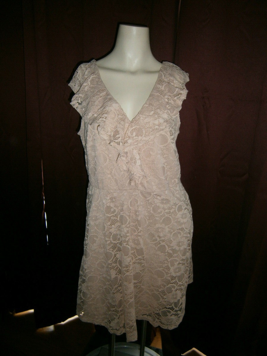 forever 21 champagne dress NWT Forever 21 Size 1X XL Lace Champagne Nude Lined Special Occasion Party  Dress