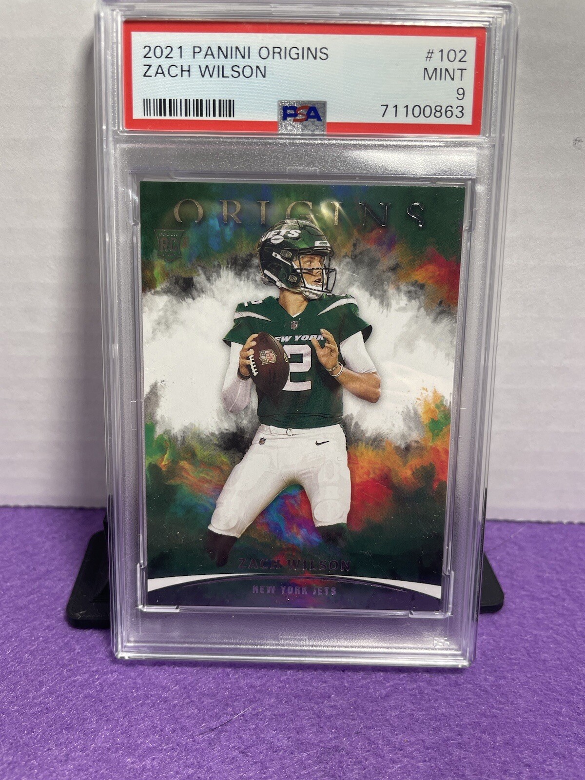 2021 Panini Origins Zach Wilson RC #103 Rookie Card PSA 9 Mint