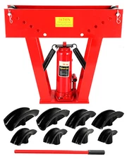 16 Ton Manual Hydraulic Pipe Bender Adjustable Roller Pipe Bending Tool Set