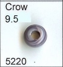 5220 Crow 8.5mm Wampum Bead Quahog Face Drilled