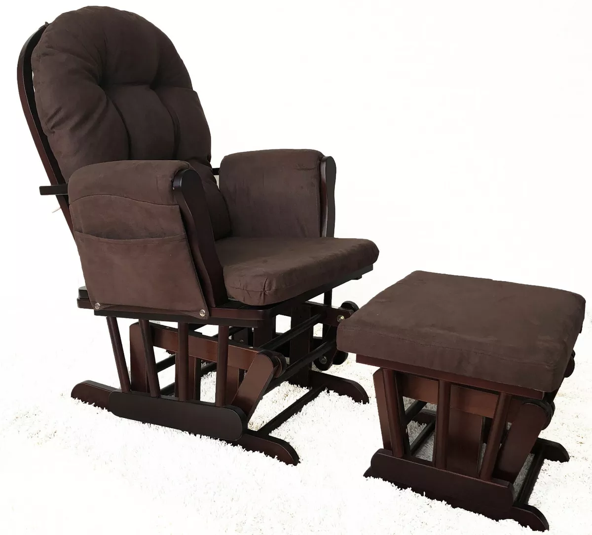 Leather glider with ottoman sale