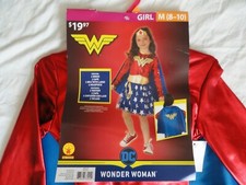 Disfraz de Halloween para niña Rubie Wonder Woman Tutú Estrellas Talla M 8-10