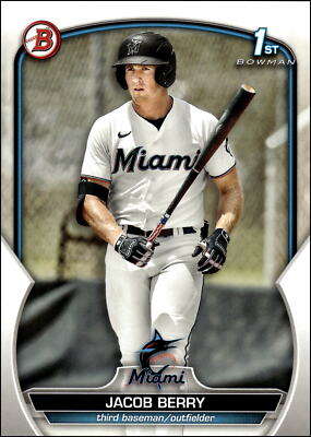 2023 Bowman Prospect #BP-108 Jacob Berry   Bowman 1st Rookie Miami Marlins