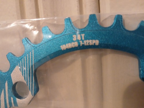 Bike Chainring 34t Blue - Picture 2 of 5