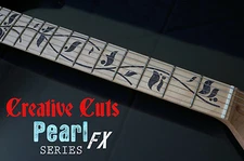 J Custom Ibanez Tree Of Life BLACK PEARL DOTBUSTER Vinyl Inlay Decals for GUITAR