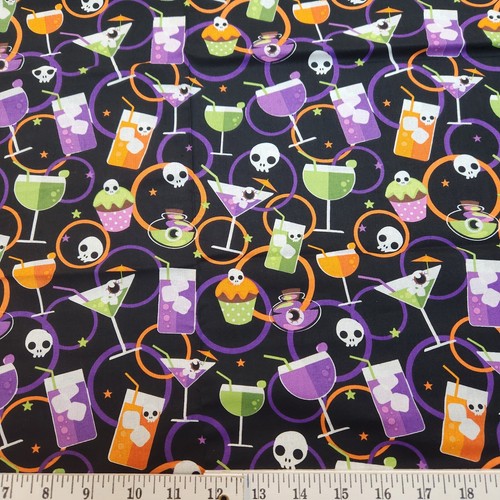 David Textiles Halloween Design Fat Quarters 18" x 21" 100% Cotton Fabric - Picture 5 of 9