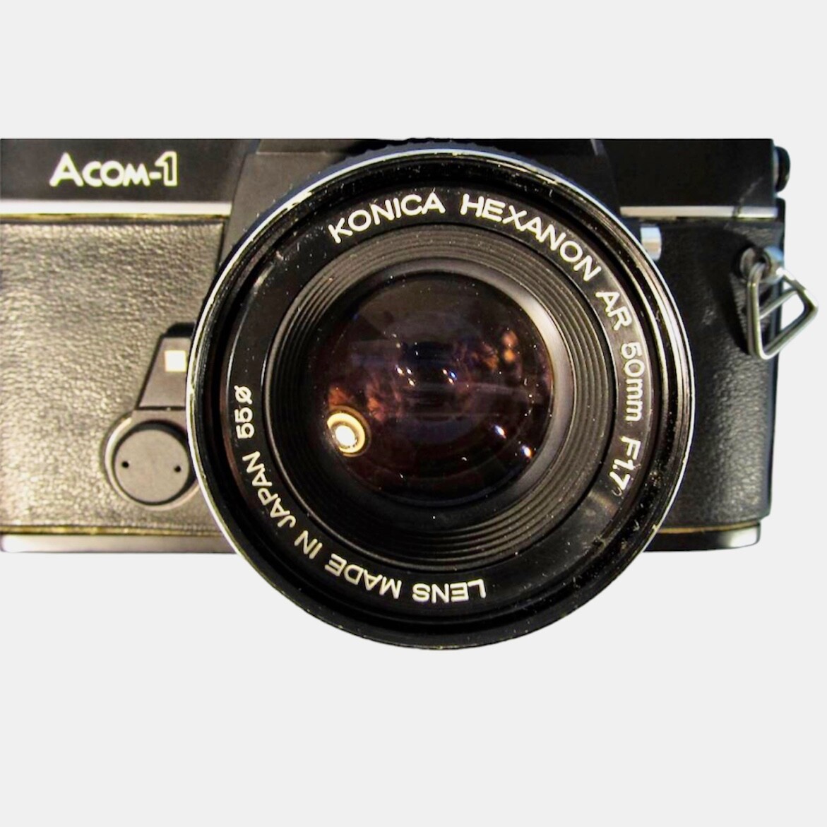 Konica Acom-1 35mm Film SLR Camera w/ Hexanon AR 50mm F1.7
