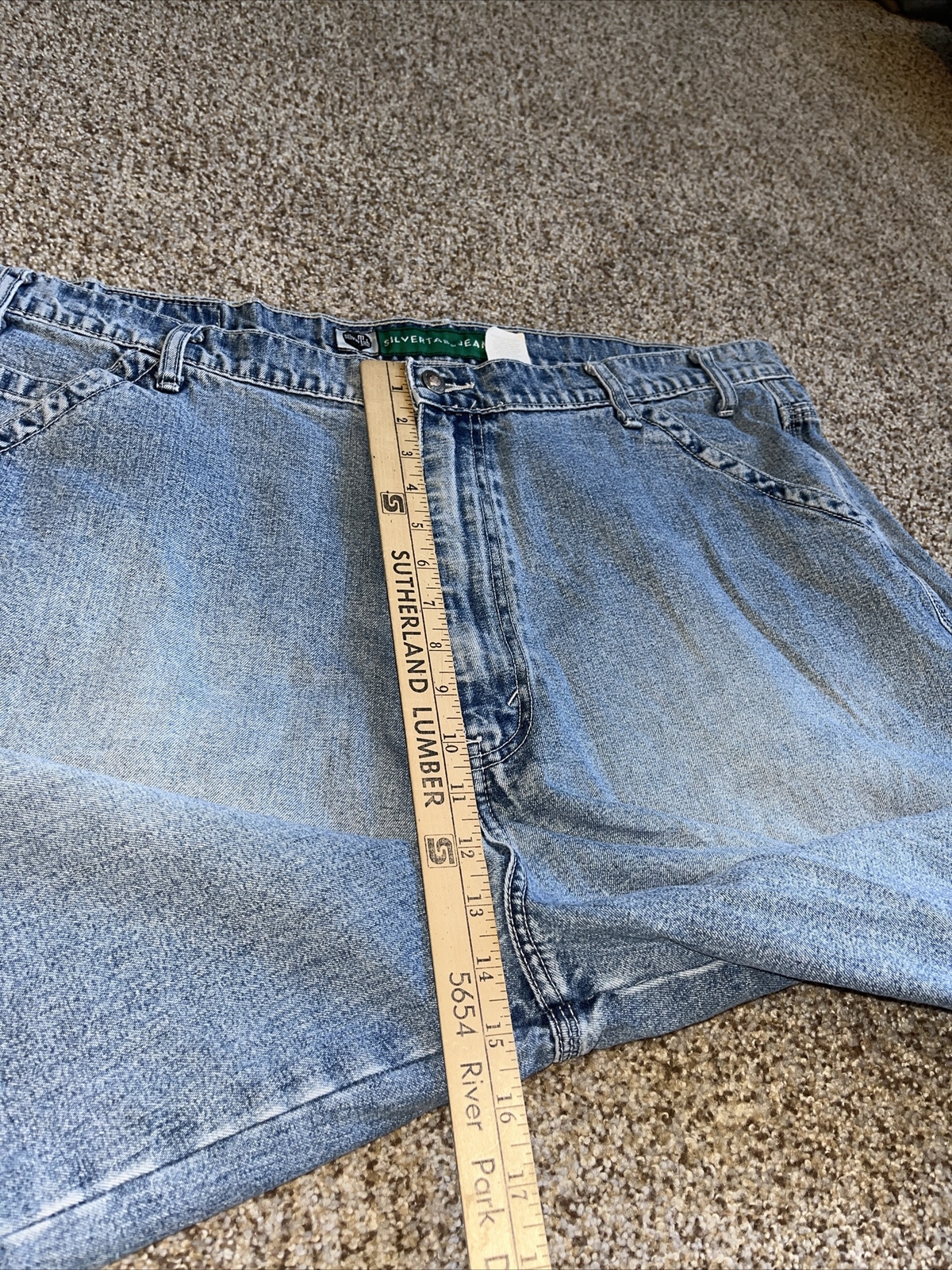 LEVIS SILVERTAB Shorts Mens Vintage Baggy Loose Carpenter Blue Jean 40 - View 7