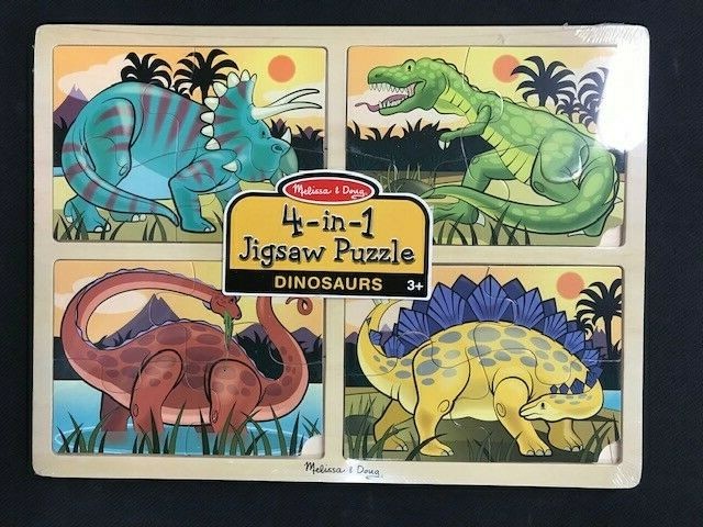 melissa and doug dinosaur puzzle 4 in 1