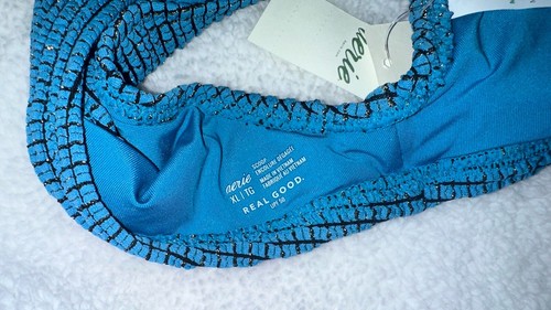 Aerie Women’s Scoop Encolure Degagee Bikini Top XL Blue - Picture 6 of 7