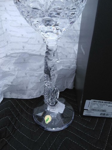 Waterford Crystal 11 1/4" Seahorse Pillar Candlesticks - Picture 3 of 5