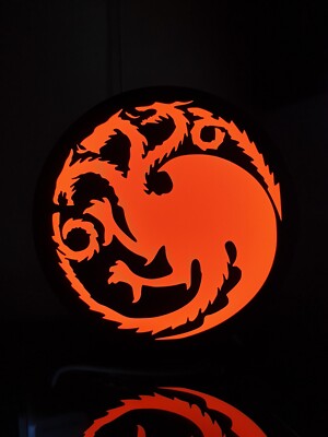 Targaryen Leuchtkasten Zimmerschild Bett/Spielzimmer | Geschenk Zimmerbeleuchtung