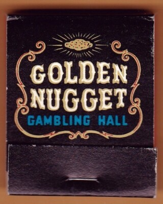 Golden Nugget Gambling Hall Las Vegas Matchbook 20 Strike Complete c