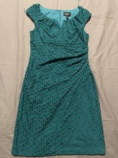 adrianna papell dress 6 Draped Turquoise Dress